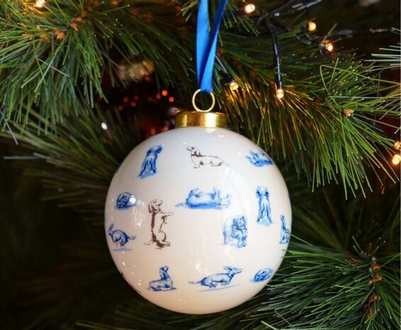 Kerstabl met Teckels