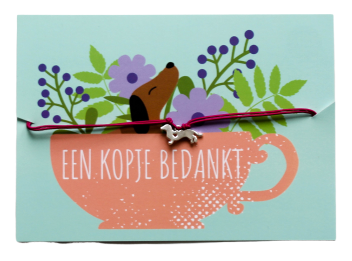 TECKEL ARMBANDJE & KAART | BEDANKT