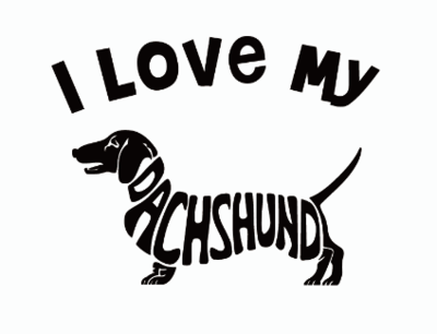 TECKEL STICKER LAPTOP/AUTO | I LOVE MY DACHSHUND