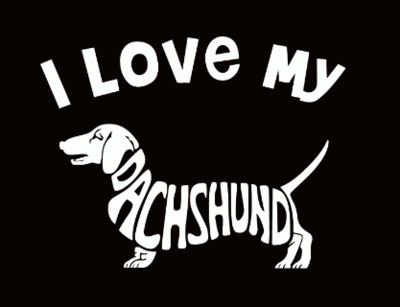 TECKEL STICKER LAPTOP/AUTO | I LOVE MY DACHSHUND