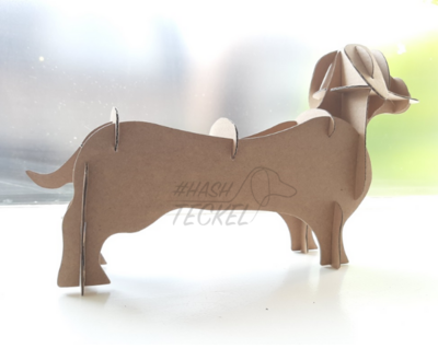 KARTONNEN TECKEL | PUZZEL, OPBERGBAKJE & CADEAU