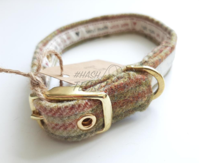 HALSBAND | TWEED & TARTAN BEIGE / GROEN