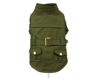 TECKEL JAS | TRENCHCOAT CAPUCHON | GROEN