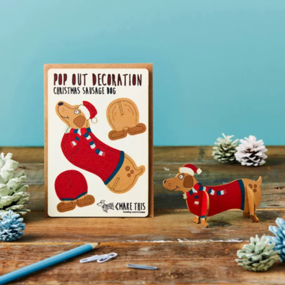 POP-OUT WENSKAART | TECKEL KERST