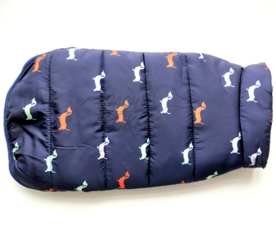 TECKEL JAS MET TECKELS | FLEECE GEVOERD | BLAUW