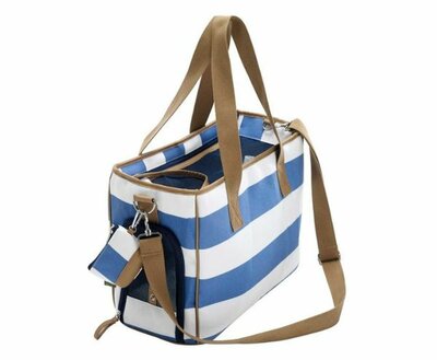 TECKEL DRAAGTAS | TOT 8 KG | BLAUW & BEIGE