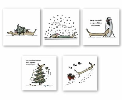 FRECKLE KERSTKAARTEN | MET ENVELOP | 5 STUKS 