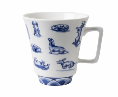 NHAAN DACHSHUND TEA CUP | DELFTS BLUE