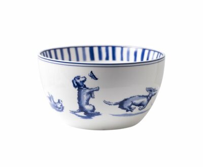 NHAAN DACHSHUND BOWL | DELFTS BLUE