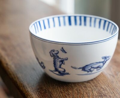 NHAAN DACHSHUND BOWL | DELFTS BLUE