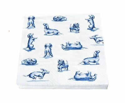 NHAAN DACHSHUND NAPKINS | DELFTS BLUE