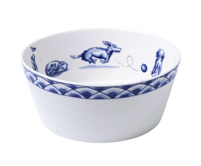 NHAAN DACHSHUND FOOD BOWL | DELFTS BLUE