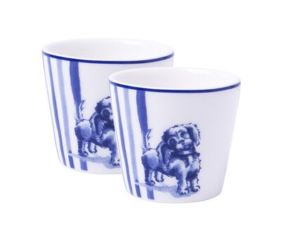 NHAAN TECKEL EIERDOPJE | SET VAN 2 | DELFTS BLAUW