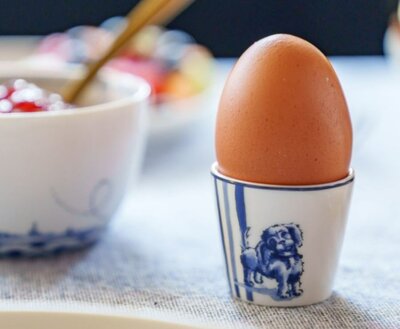 NHAAN DACHSHUND EGG CUP | SET OF 2 | DELFTS BLUE