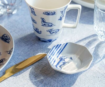 NHAAN DACHSHUND TEATIP | DELFTS BLUE