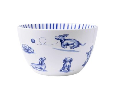 NHAAN DACHSHUND SOUP BOWL | DELFTS BLUE