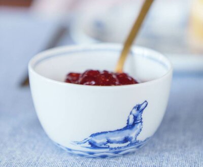 NHAAN DACHSHUND DIPPING BOWL | DELFTS BLUE