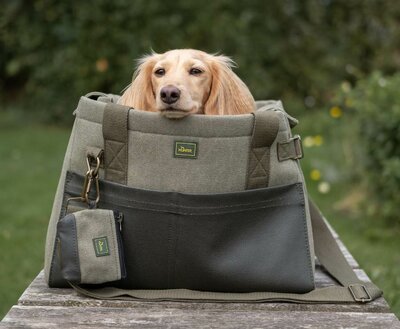 TECKEL DRAAGTAS 2 IN 1 | TOT 7 KG | LEGERGROEN