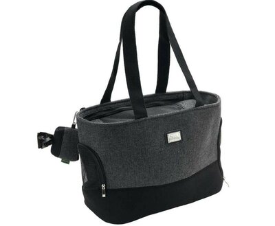 TECKEL DRAAGTAS | TOT 8 KG | GRIJS ZWART