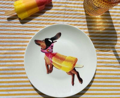 DACHSHUND CASTLE PLATES | SIX PIECES | SWEET WIENERS