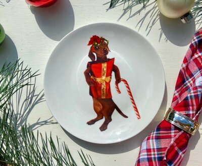 DACHSHUND CASTLE PLATES | SIX PIECES | WIENERFUL TIME