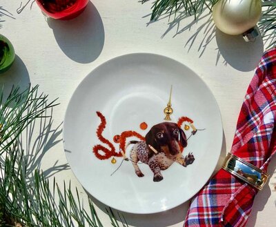 DACHSHUND CASTLE PLATES | SIX PIECES | WIENERFUL TIME