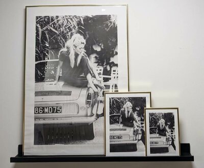 BRIGITTE BARDOT POSTER MET LIJST | GOUD