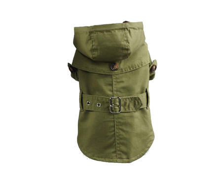TECKEL JAS | TRENCHCOAT CAPUCHON | GROEN