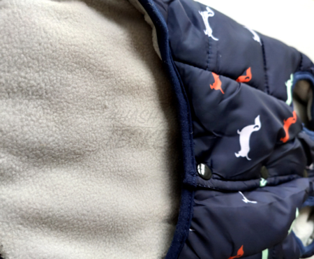 TECKEL JAS MET TECKELS | FLEECE GEVOERD | BLAUW