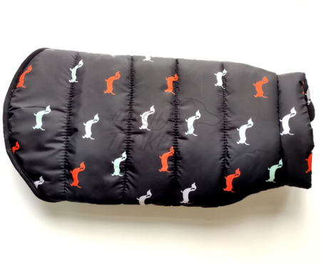 TECKEL JAS MET TECKELS | FLEECE GEVOERD | ZWART