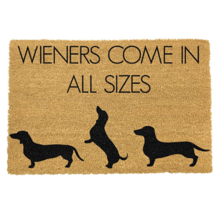 DEURMAT MET TECKELS | WIENERS COME IN ALL SIZES