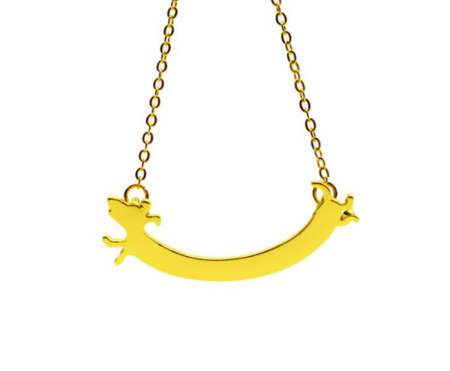 TECKEL KETTING GEBOGEN | GOUD
