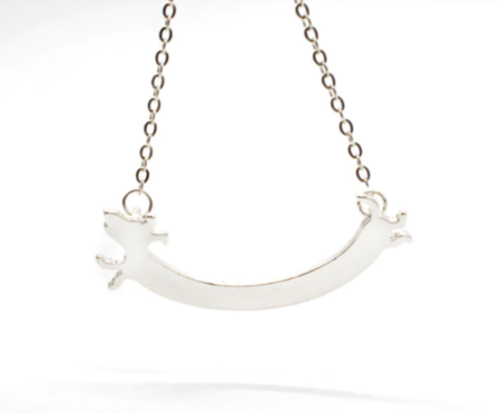 TECKEL KETTING GEBOGEN | ZILVER