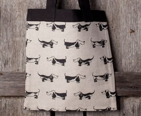 TECKEL SHOPPER / TAS | LINNEN | ZWART