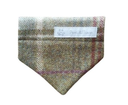 BANDANA | TWEED & TARTAN BEIGE / GROEN