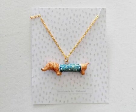 TECKEL KETTING | HANDGEMAAKT | BLAUW