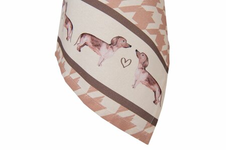 DACHSHUND TEA TOWEL | PIED DE POULE | COTTON