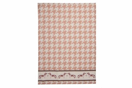 DACHSHUND TEA TOWEL | PIED DE POULE | COTTON