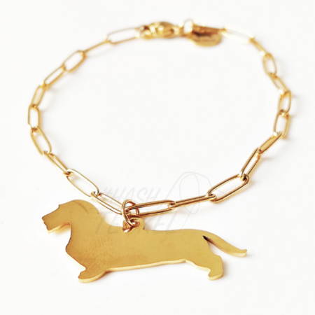 DACHSHUND BRACELET| GOLD | OTTA'S FRIENDS