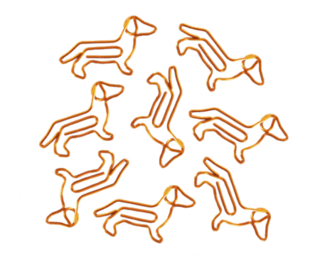 TECKEL PAPERCLIPS | GOUD | SET VAN 10