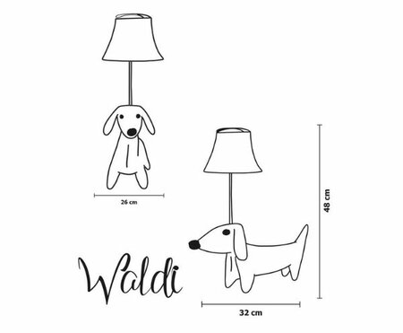 WALDI THE DACHSHUND LAMP