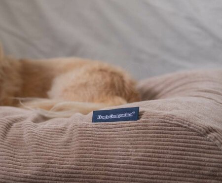 LICHAAMSVORMEND HONDENBED | BEIGE RIBCORD