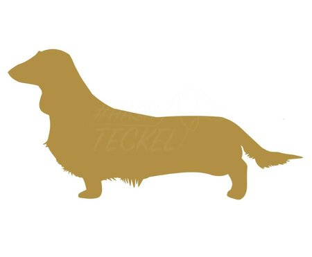 TECKEL STICKER | LANGHAAR | GOUD