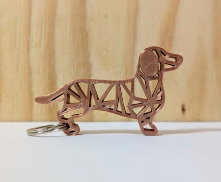 TECKEL SLEUTELHANGER | ROSÉ GOUD