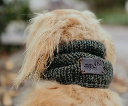 DACHSHUND TURTLENECK SCARF | GREEN